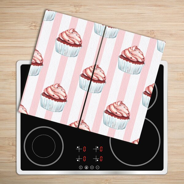 Tagliere in vetro Cupcakes 60x52 cm