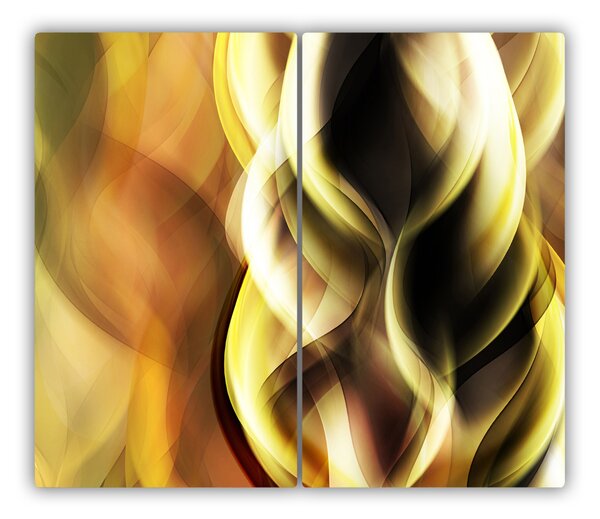 Tagliere in vetro Luce dorata 60x52 cm