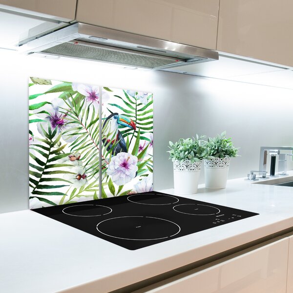 Tagliere in vetro Tropics Toucan 60x52 cm
