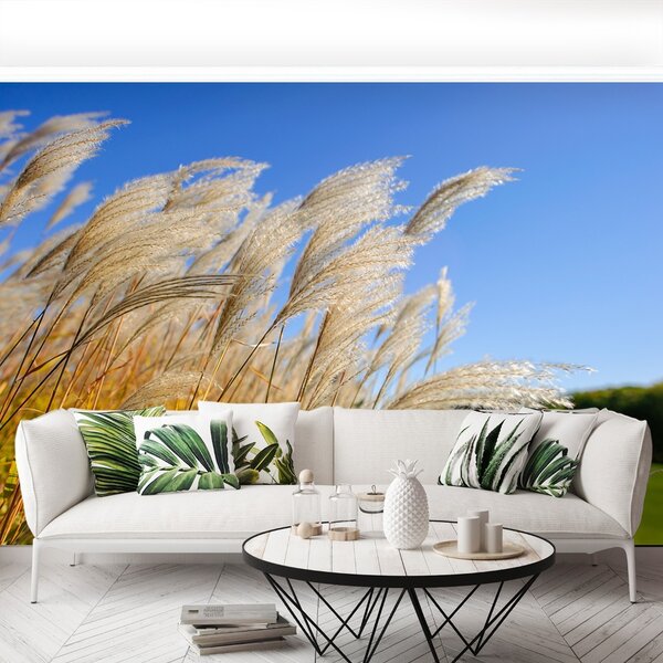 Carta da parati Canna blu 104x70 cm