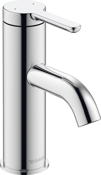 Miscelatore per lavabo, modello S, rubinetto per bagno, cromato