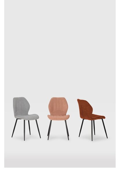 Set di sedie da pranzo color mattone 4 pz pezzi Milu - Marckeric