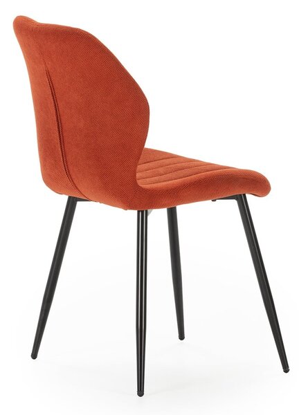 Set di sedie da pranzo color mattone 4 pz pezzi Milu - Marckeric