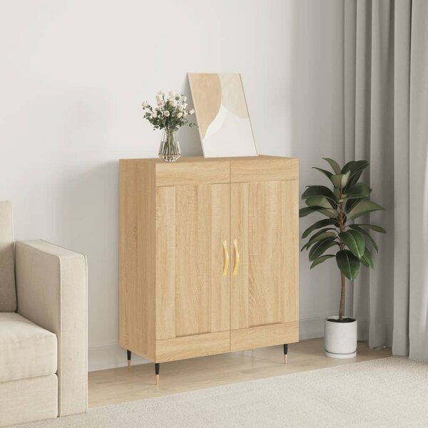 Credenza Rovere Sonoma 69,5x34x90 cm in Legno Multistrato