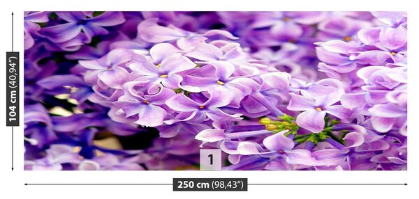 Carta da parati Fiori viola 104x70 cm