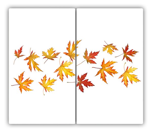 Tagliere in vetro temperato Foglie d'autunno 60x52 cm