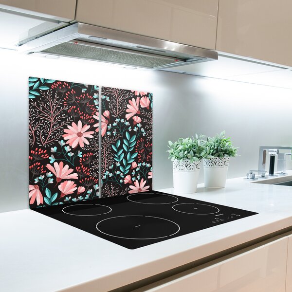 Tagliere in vetro temperato Fiori di primavera 60x52 cm