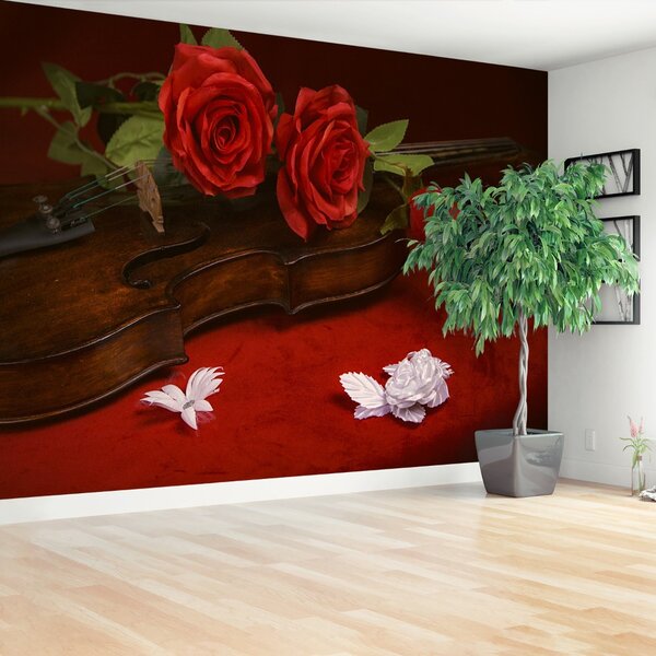 Carta da parati Rose di violino 104x70 cm