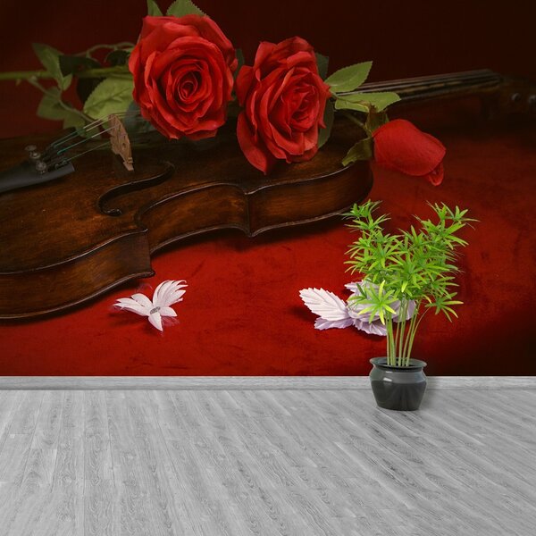 Carta da parati Rose di violino 104x70 cm