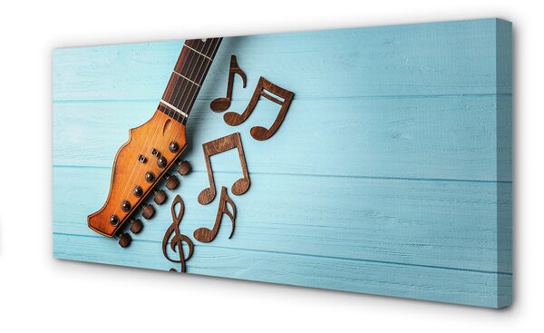 Quadro su tela Note di chitarra 100x50 cm
