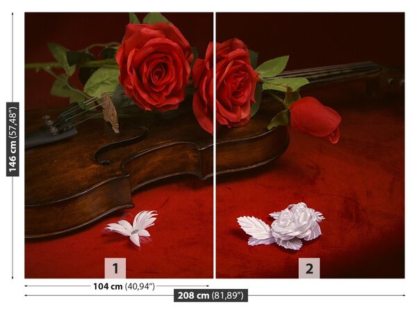 Carta da parati Rose di violino 104x70 cm