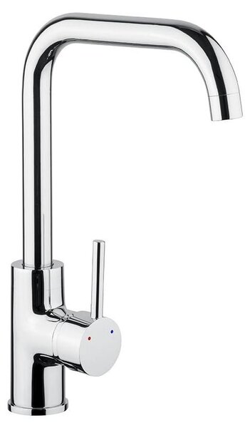 Miscelatore per lavabo – corpo in ottone di alta qualità – cromato – bocchetta alta e girevole a 360°