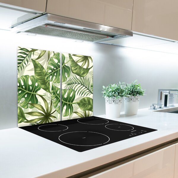 Tagliere in vetro Foglie tropicali 60x52 cm