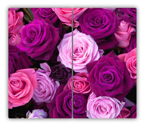 Tagliere in vetro temperato Rose 60x52 cm