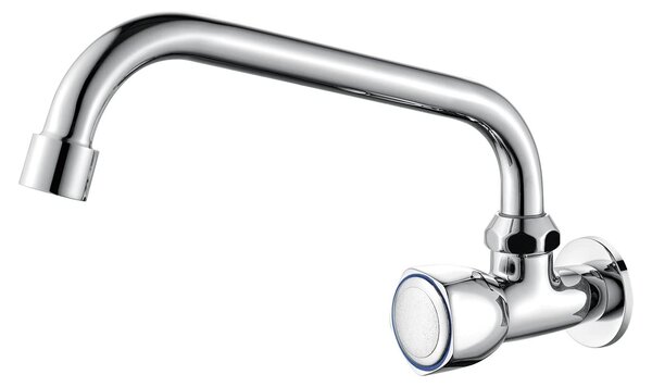 Rubinetto per acqua fredda, rubinetto da cucina, miscelatore a parete, attacco G1/2, cromo