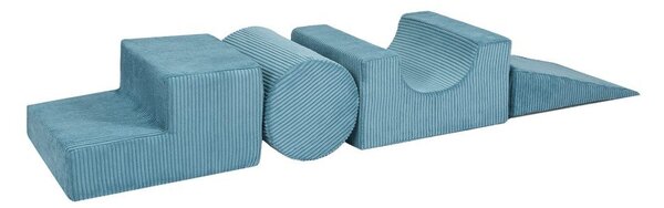 Gioco per psicomotricità turchese in velluto a coste 4 pz altezza totale 30 cm 45x170 cm Montessori – Meowbaby