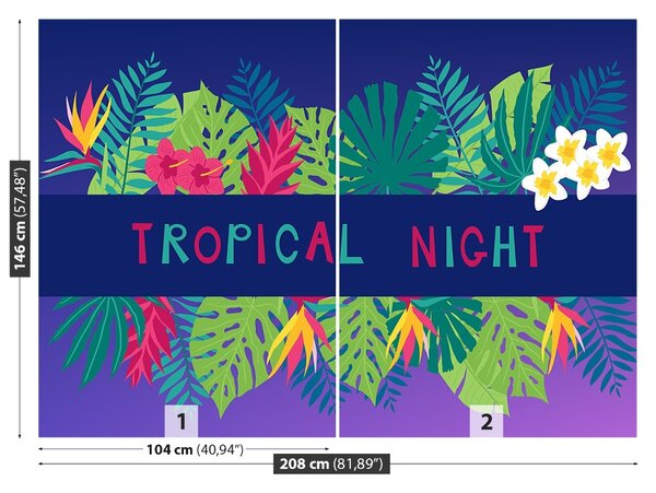 Carta da parati Notte tropicale 104x70 cm