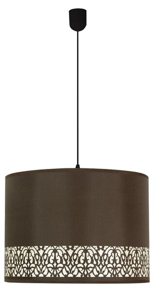 Lampadario moderno a sospensione ARABESCA - 1xE27, 60W, nero / marrone