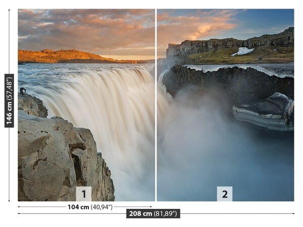 Carta da parati Cascata di dettifoss 104x70 cm