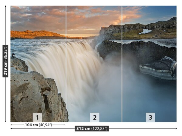 Carta da parati Cascata di dettifoss 104x70 cm