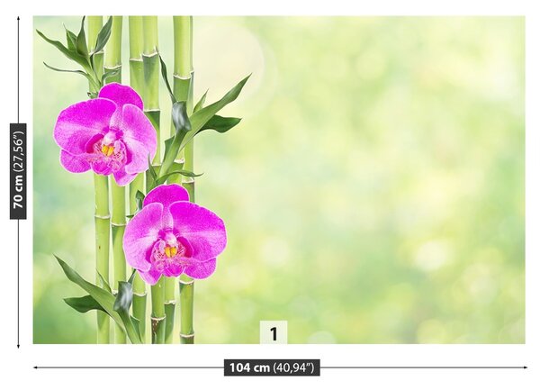 Carta da parati Orchidea e bambù 104x70 cm