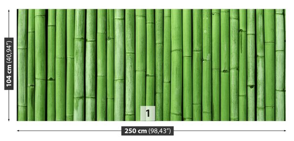Carta da parati Bamboo verde 104x70 cm