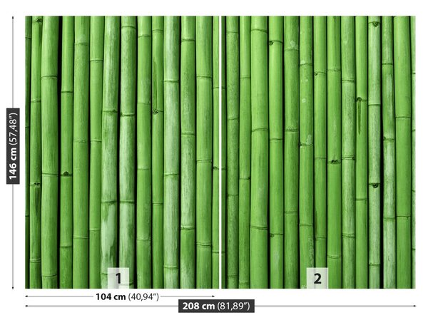 Carta da parati Bamboo verde 104x70 cm