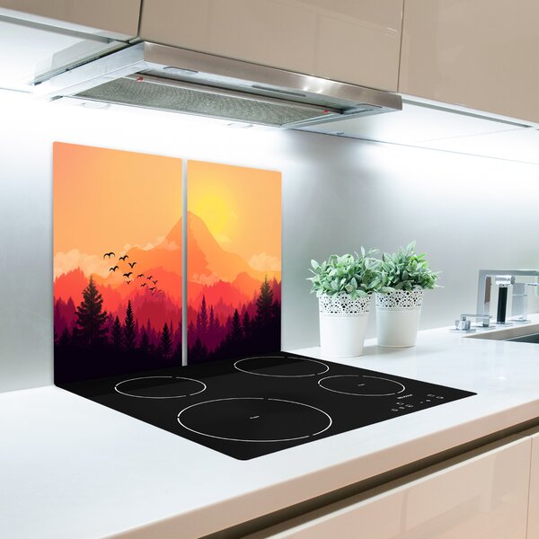 Tagliere in vetro Paesaggio di montagna 60x52 cm
