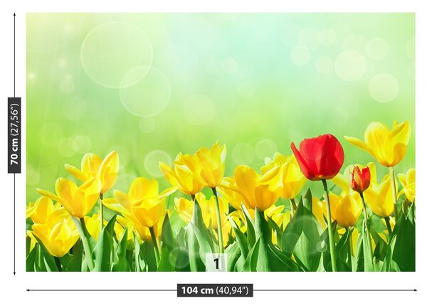 Carta da parati Tulipani gialli 104x70 cm