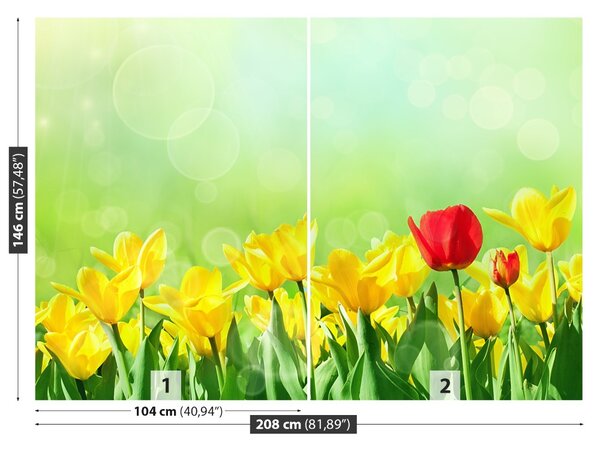 Carta da parati Tulipani gialli 104x70 cm