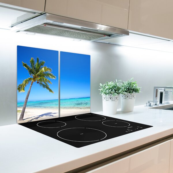 Tagliere in vetro Spiaggia tropicale 60x52 cm