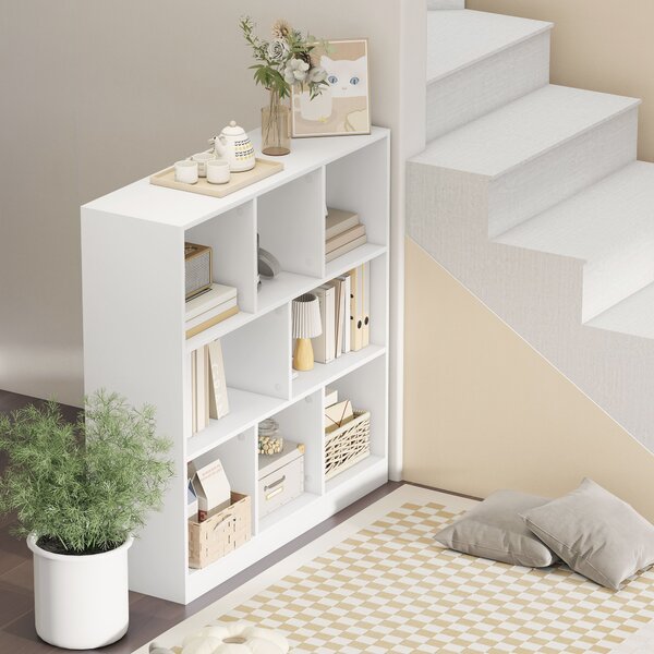 HOMCOM Scaffale Regale Scaffale, 8 Scomparti, 97,5 x 30 x 100 cm, Bianco | Aosom Italy