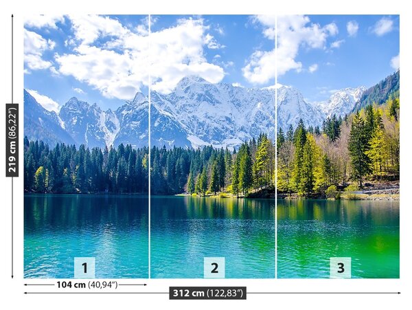 Carta da parati Lago di montagna 104x70 cm