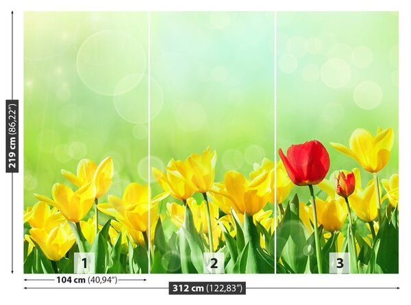 Carta da parati Tulipani gialli 104x70 cm