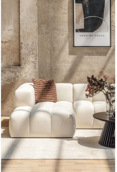 Divano angolare verde (con penisola a destra e chaise lounge) con rivestimento in velluto Cube – Bonami Selection