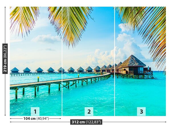 Carta da parati Maldive tropicali 104x70 cm