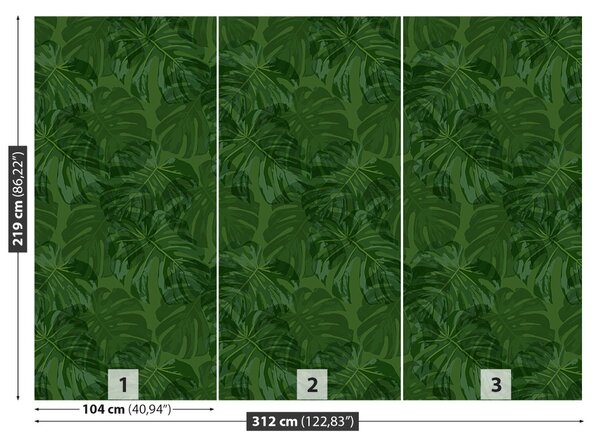 Carta da parati Piante tropicali 104x70 cm