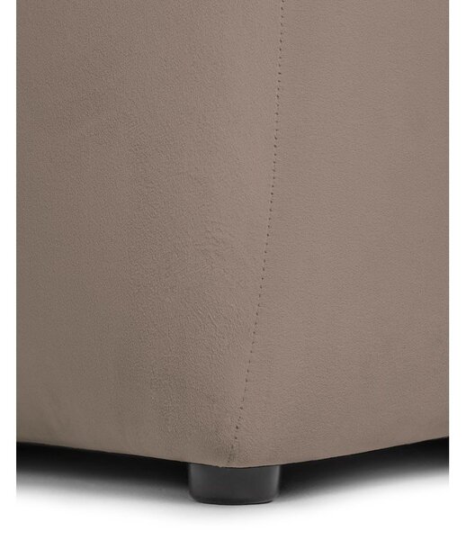 Divano angolare grigio tortora (con penisola a destra e chaise lounge) con rivestimento in velluto Cube – Bonami Selection