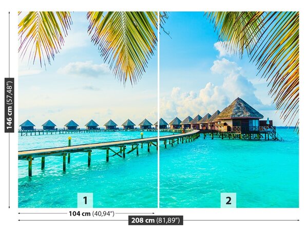 Carta da parati Maldive tropicali 104x70 cm
