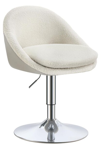 Sedia da trucco VASAGLE, regolabile, girevole, con schienale e base