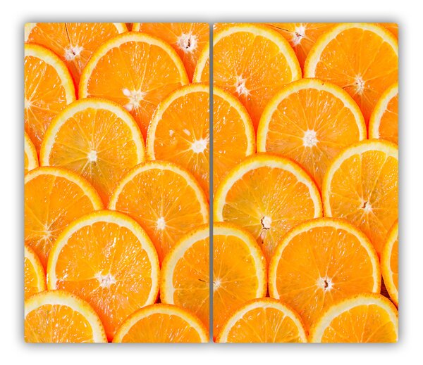 Tagliere in vetro Fette di arancione 60x52 cm
