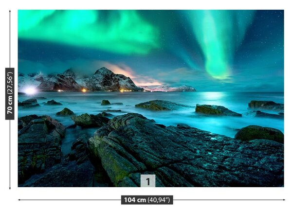 Carta da parati Aurora boreale 104x70 cm