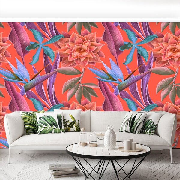 Carta da parati Fiori tropicali 104x70 cm