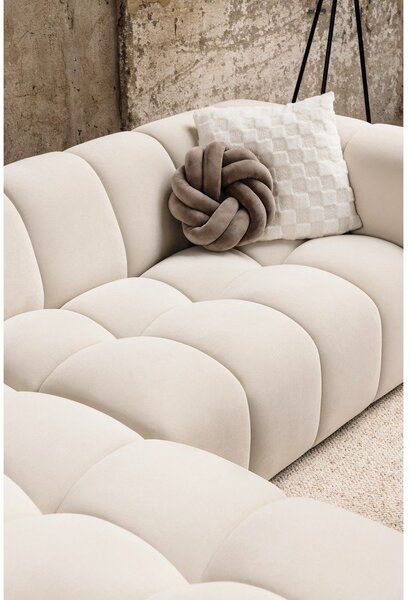 Divano angolare verde (con penisola a destra e chaise lounge) con rivestimento in velluto Cube – Bonami Selection