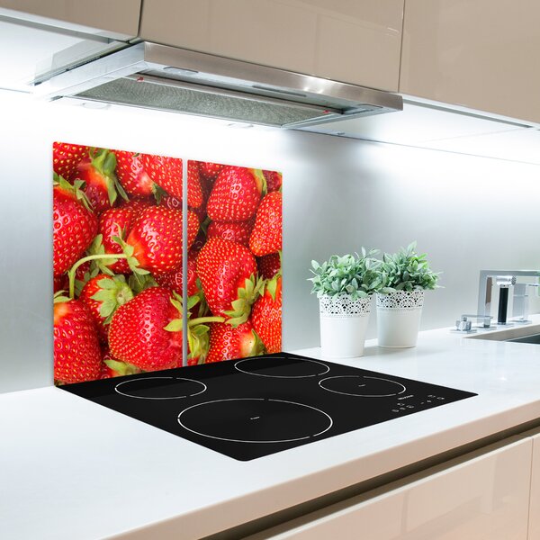Tagliere in vetro temperato Fragole 60x52 cm