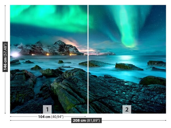Carta da parati Aurora boreale 104x70 cm