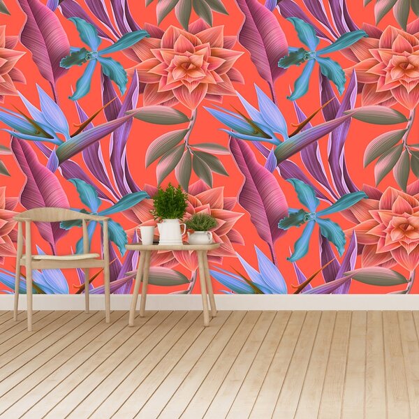 Carta da parati Fiori tropicali 104x70 cm