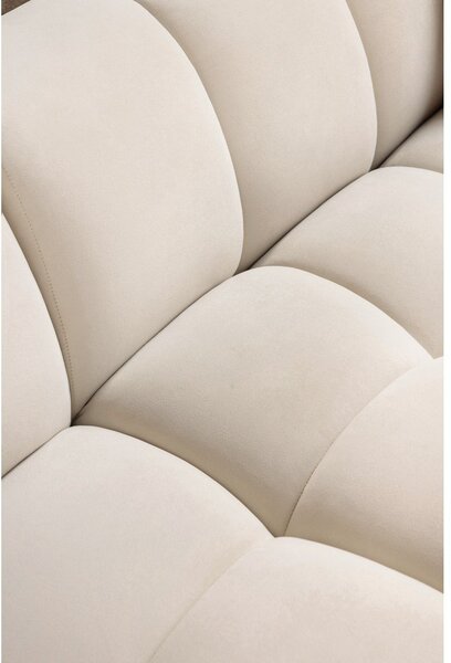 Divano color crema con rivestimento in velluto 225 cm Cube – Bonami Selection