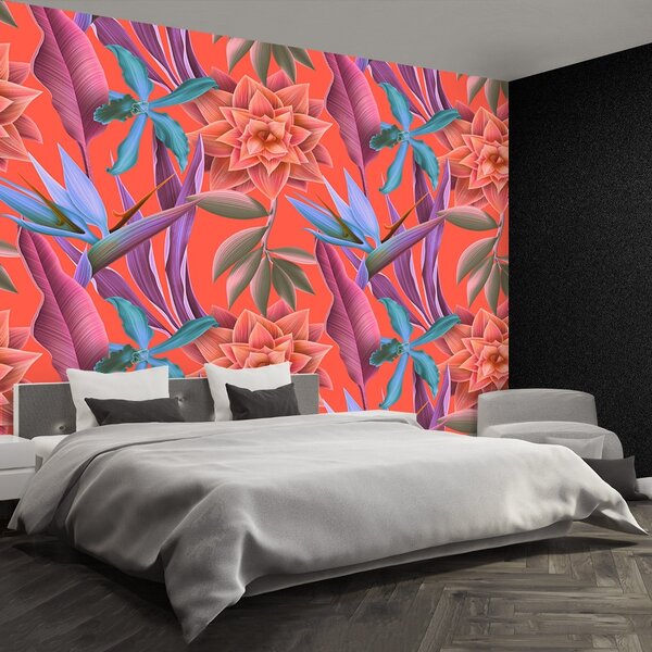 Carta da parati Fiori tropicali 104x70 cm
