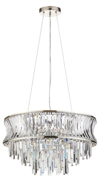 Endon 104530 - Lampadario con catena 9xE14/6W/230V, cromo lucido